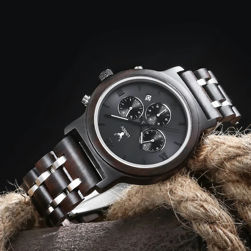 Мужские деревянные часы от ведущего бренда роскошные модные военные наручные с