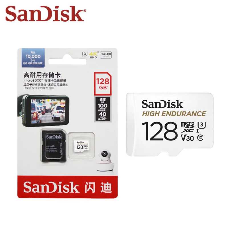 SanDisk 256GB Memory Card 128GB SDXC Micro SD Flash Card 64GB C10 U3 V30 Ultra UHS-I 32GB TF Card Up To 100MB/S