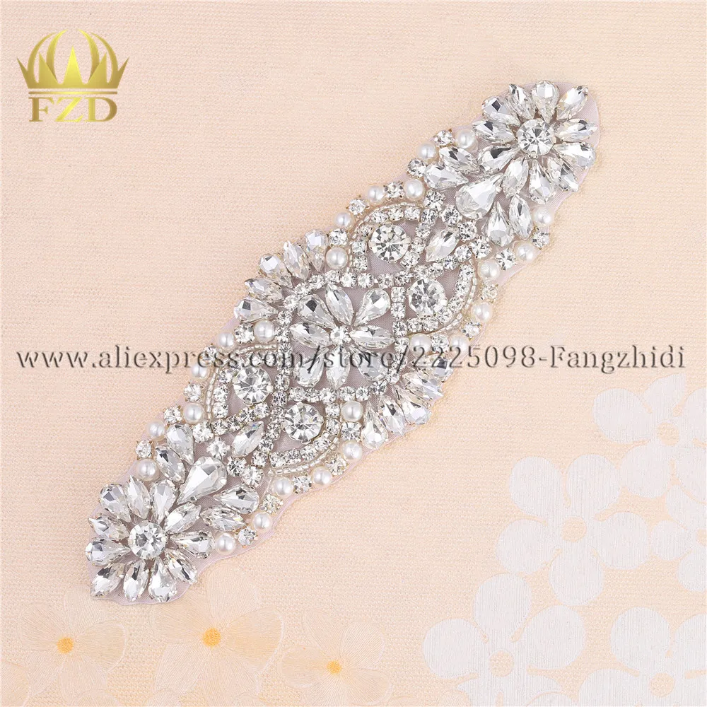 FZD розничная продажа 1 шт. Кристальный свадебный пояс с бусинами со стразами и