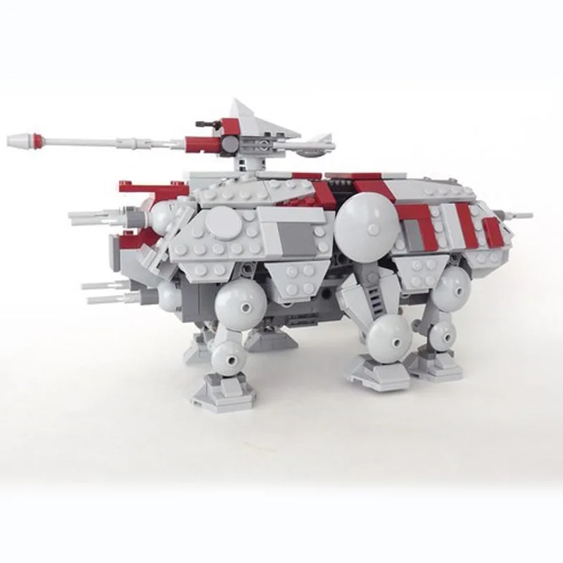 Сборная модель из кубиков космос военный корабль WarsWalking AT-TE для самостоятельной