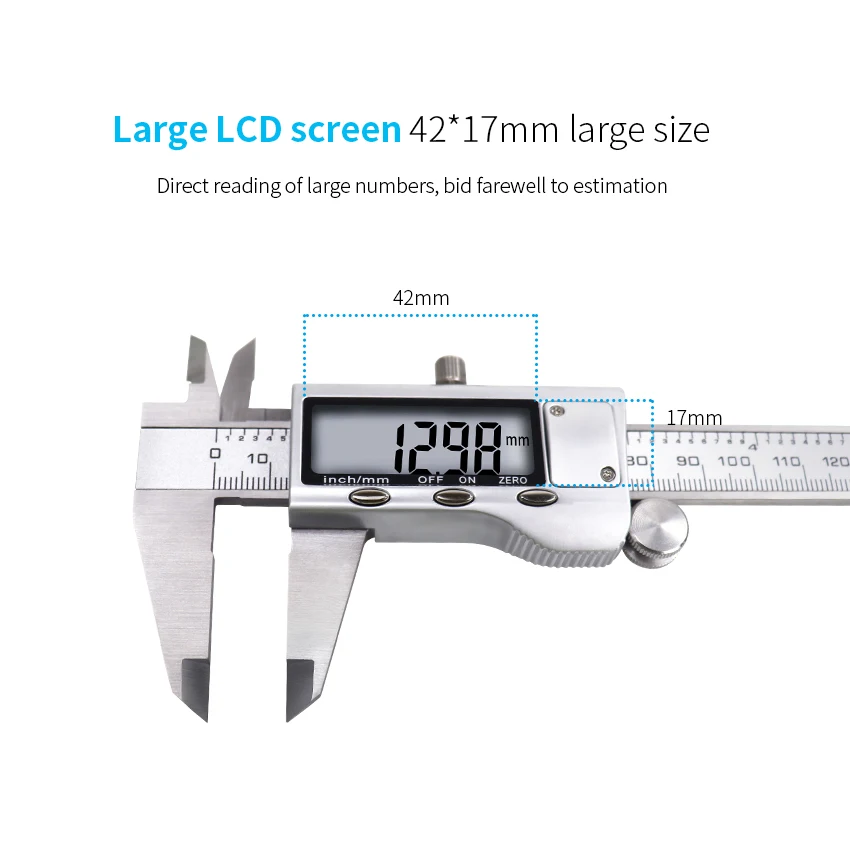 Цифровой штангенциркуль 6 дюймов 150 мм из нержавеющей стали Электронный ЖК