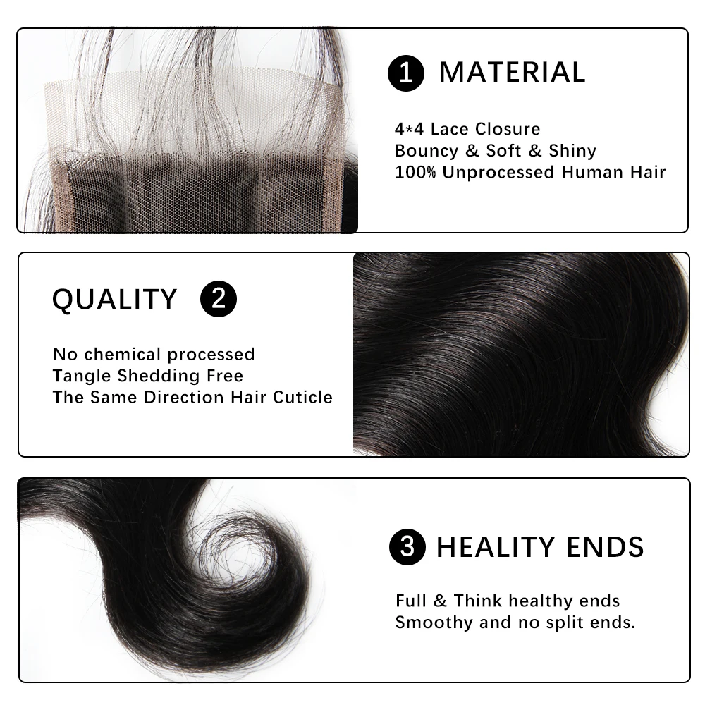 

Brazilian Hair Weave Bundles Body Wave Bundles With Closure Hair Extensions Human Hair Bodywave Bundles with Closure Remy