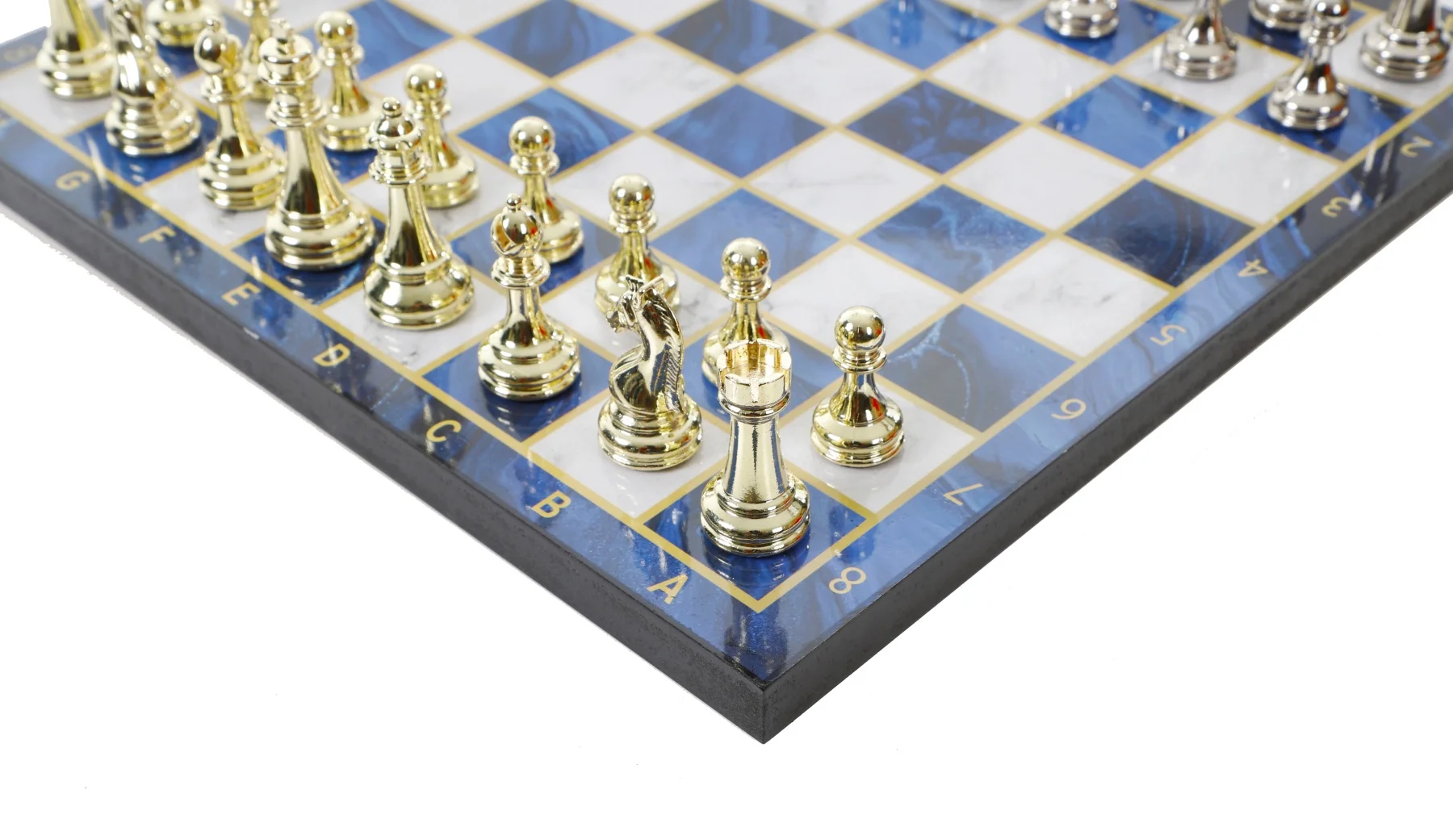 Роскошный Металлический Набор шахматных фигур с хромированным классическим