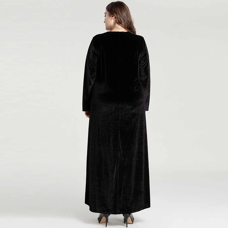 Мусульманское турецкое модное женское платье большого размера Дубай Ближний