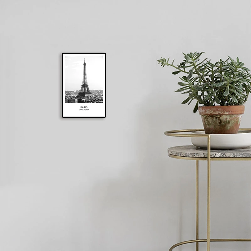 

Modern Black Style Landscape Poster Painting Paris London Chicago San Francisco Scenery Print Picture Art for living Room Decor