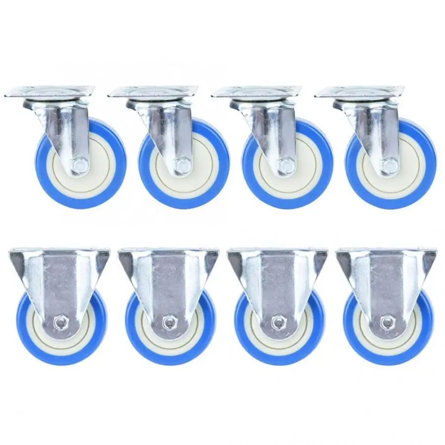 4 шт. ПВХ Caster Light type 3 дюйма одиночные колесики для вала ролик ножек мебели 40 кг