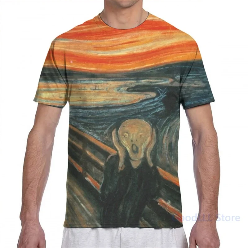 Мужская футболка The Scream - Edvard Munch модная женская с принтом для девочек топы