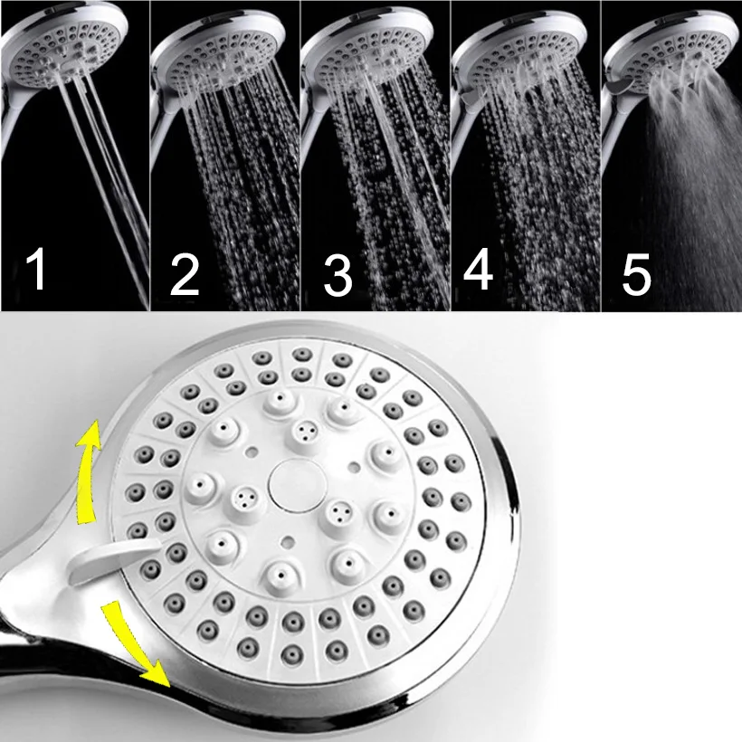 Насадка для душа ручная пятискоростная Регулируемая аксессуары ванной комнаты