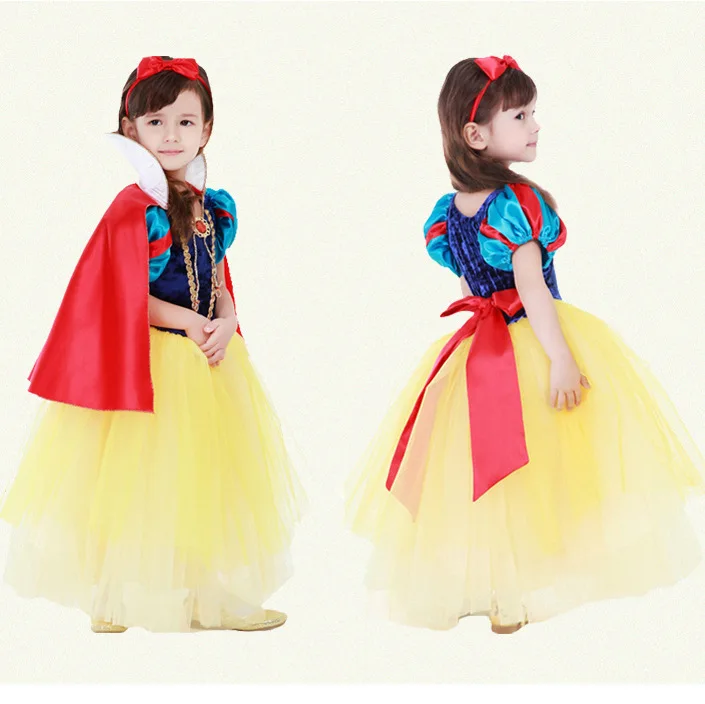 Платья принцессы красивый костюм Белль для косплея зимнее платье девочек на