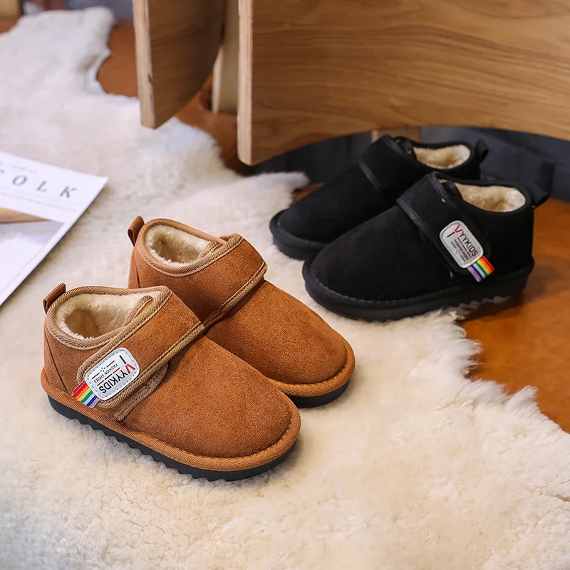 

DOGEEK Children's Short Snow Boots Winter New Baby Shoes Girls Boys Plus Velvet Warm Snow Boots Boys Wild Casual Cotton Shoes