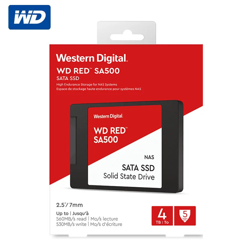 Western Digital красный SSD SA500 NAS SATA 500GB 1TB 2 ТБ 4TB WD 5 &quotssd hdd металлический адаптер - купить