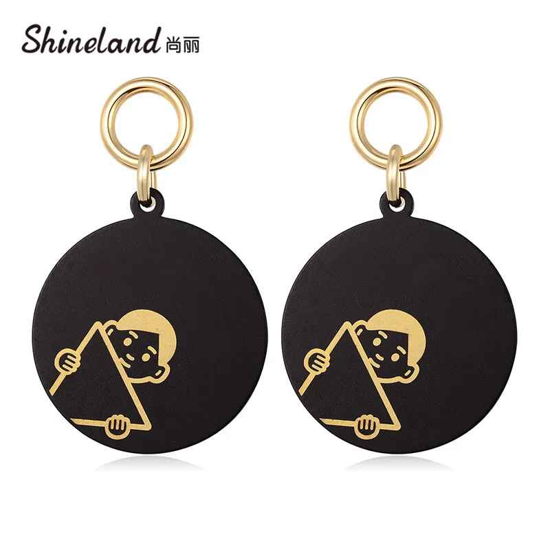 

Shineland 2021 New Harajuku Cute Cartoon Portrait Picture Drop Dangle Earrings For Women Girl Fashion Jewelry Maxi Party Gifts