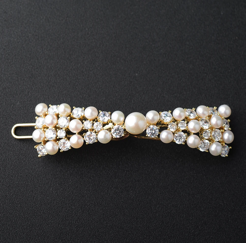 

18K Gold Plated Bowknot Pearl Hairpins Hair