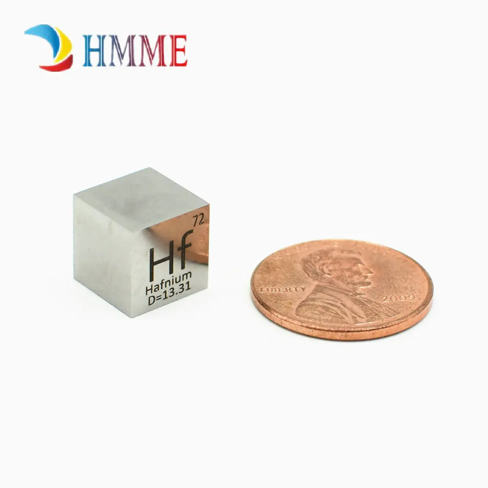 Зеркальный полированный Hafnium 10 мм куб для коллекции элементов блок Hf плотности