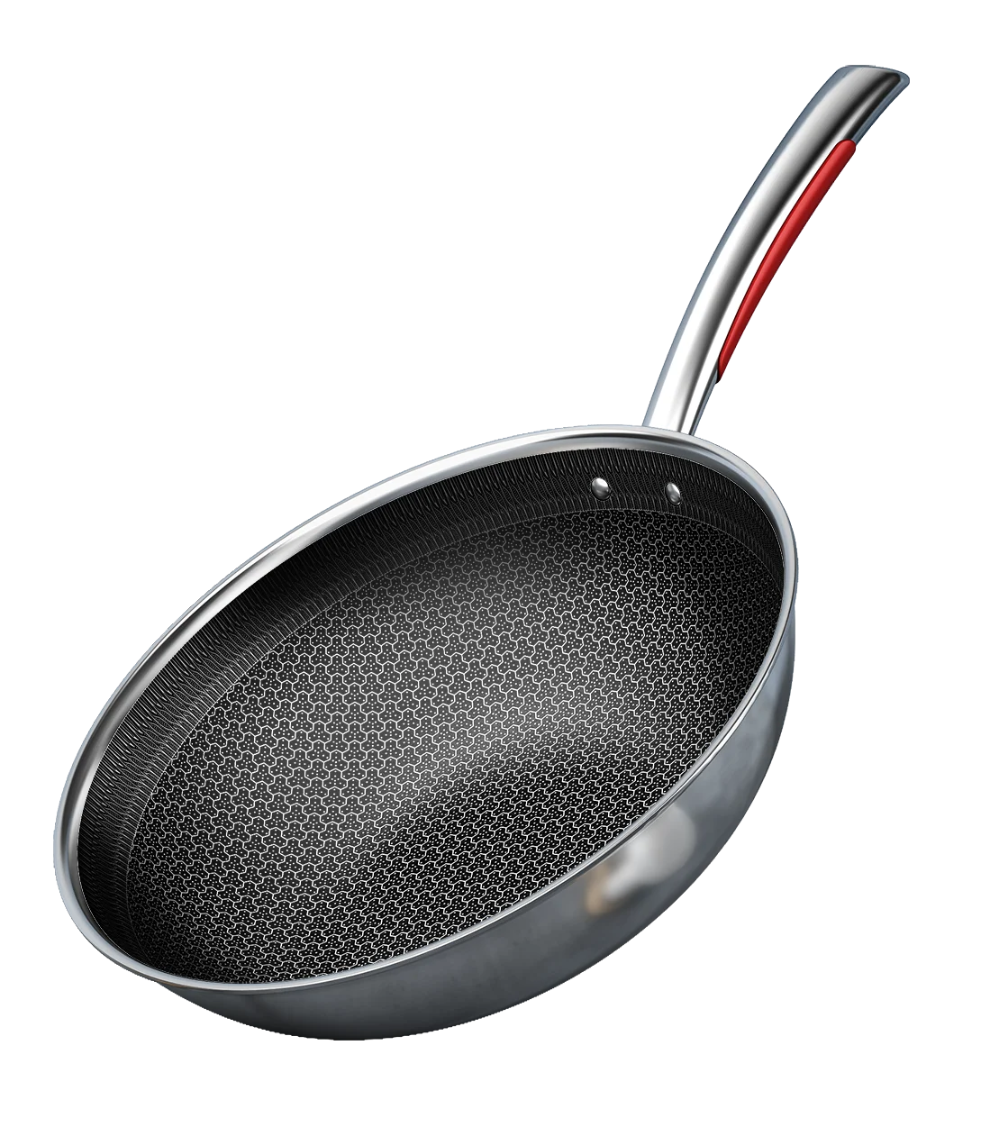 KOBACH-wok antiadherente de acero inoxidable 316L, utensilios de cocina antiadherente, fondo antiadherente, 32cm-1