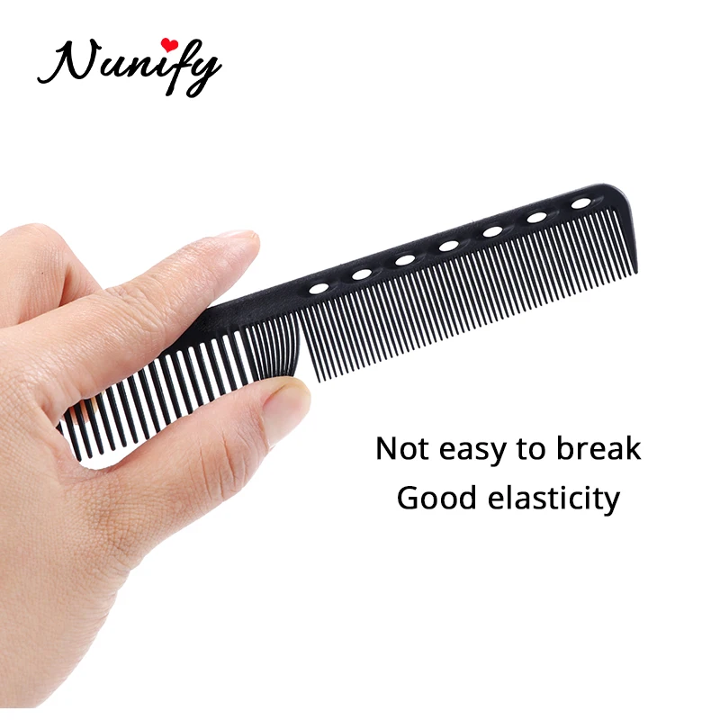 Новая Профессиональная чёрная твердая углеродная расческа Nunify для резки