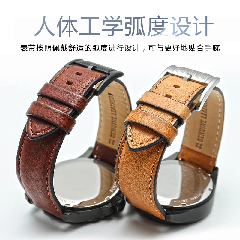 

Ремешок для часов Fossil из итальянской кожи, мужской быстросъемный ремешок для часов Timex 20 22 мм