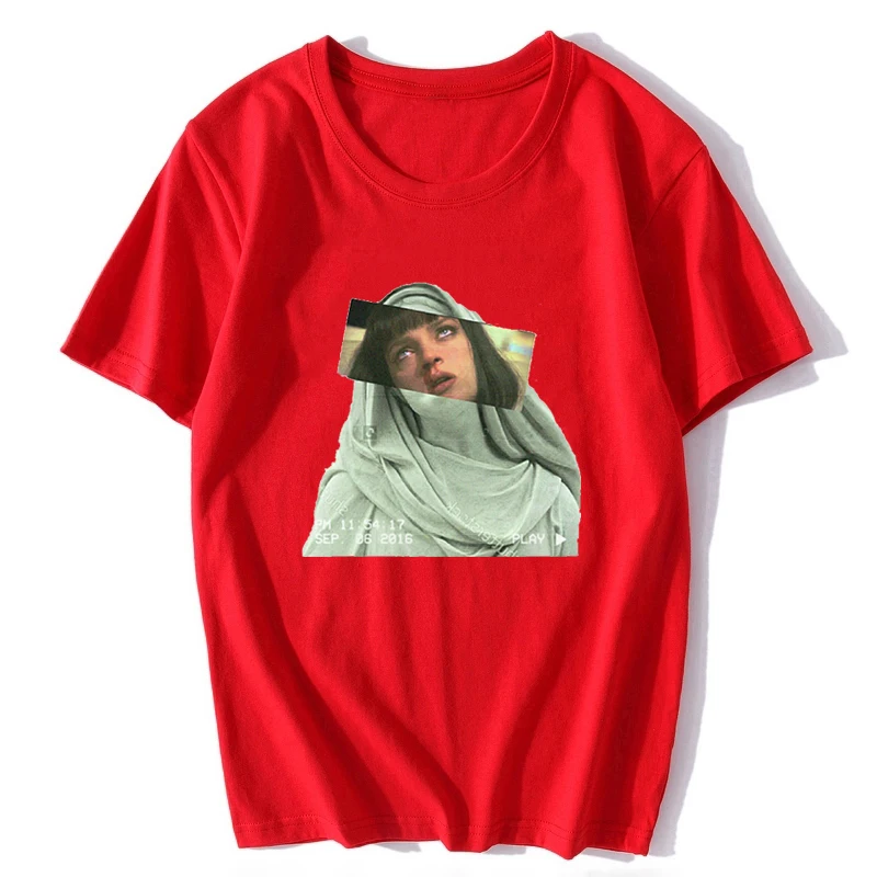 Pulp Fiction Tshirt 2019 New Women's Summer Quentin Tarantino T-shirt Hip Hop Printed Harajuku Shirts Women Korean Clothes Tops | Женская