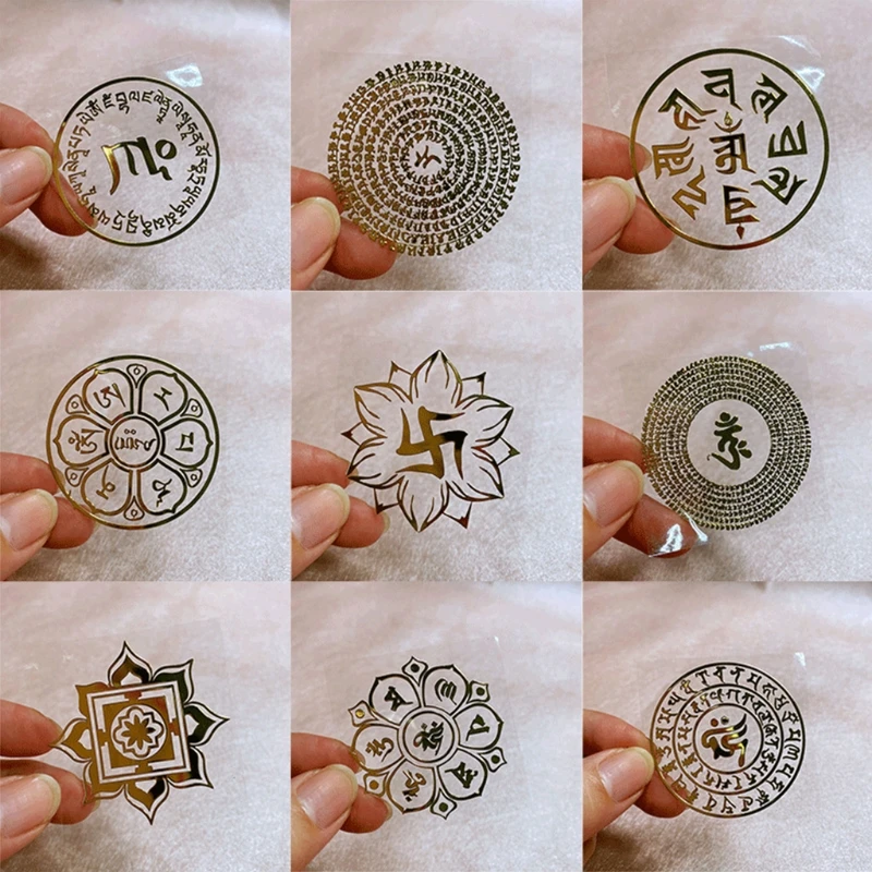

9 Styles Rune Metal Stickers Epoxy Resin Mold Fillings Jewelry Making Material