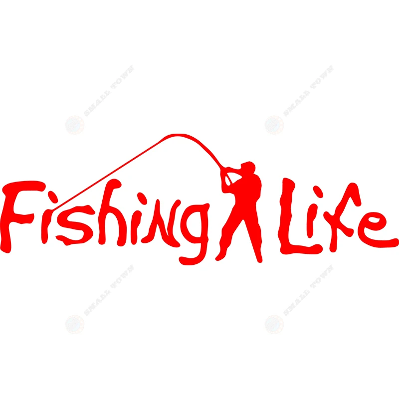 

Забавные автомобильные наклейки с маленьким городом, внешние аксессуары, рыболовная жизнь, персонализированные автомобильные наклейки с в...