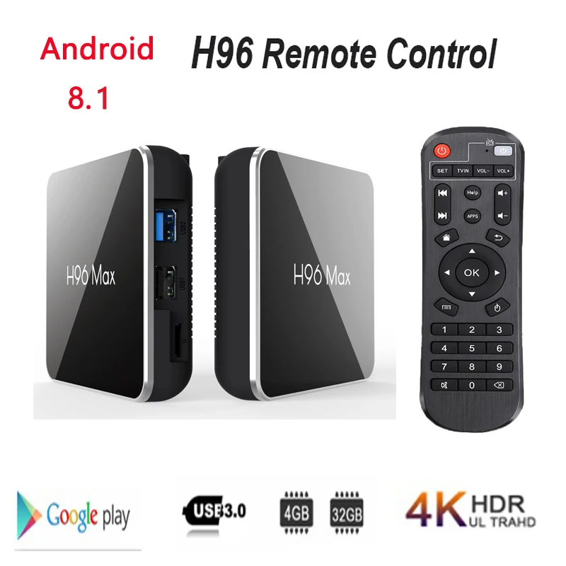 2019 Лучший Android tv Box H96max X2 boxing S905X2 youtube 4K 2 4/5G медиаплеер с гарнитурой Smart set top