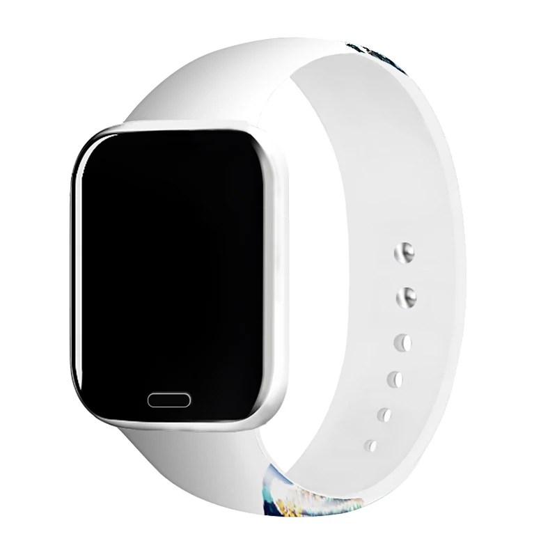 Whitepeacock42mm44m ремень 44/40 мм для наручных часов iWatch Series6 4 5 силиконовый спортивный