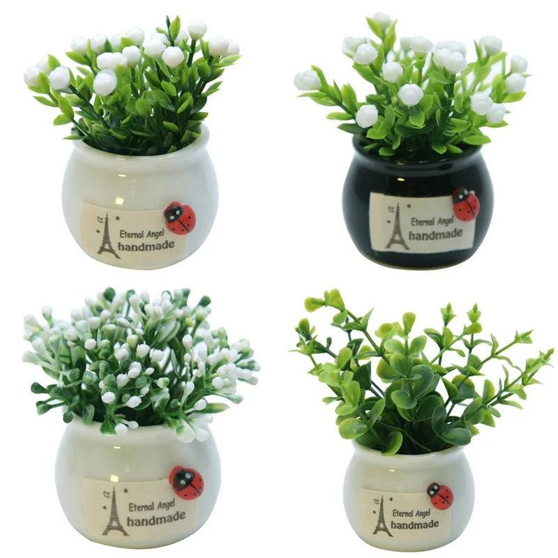 Искусственный цветок 1 шт. благоприятный плод мини ваза цветочный горшок