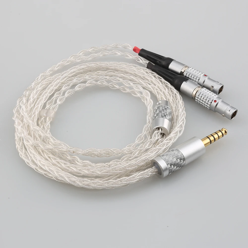 Hi-Fi 100% чистое серебро 8 ядер 2 5 мм 4 3 XLR наушники кабель для наушников фокусного