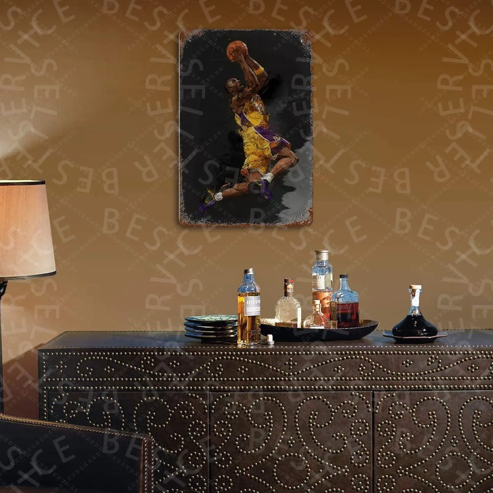 

Bryant Basketball Legeng Tin Sign Vintage Metal Sign Poster Home Wall Decor Cafe Bar Pub Club Gift