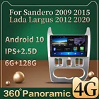 Автомагнитола 2DIN Android 10, мультимедийный плеер для Renault Logan 1 Sandero Lada Lergus largus Dacia Duster 2009-2020 DSP IPS GPS