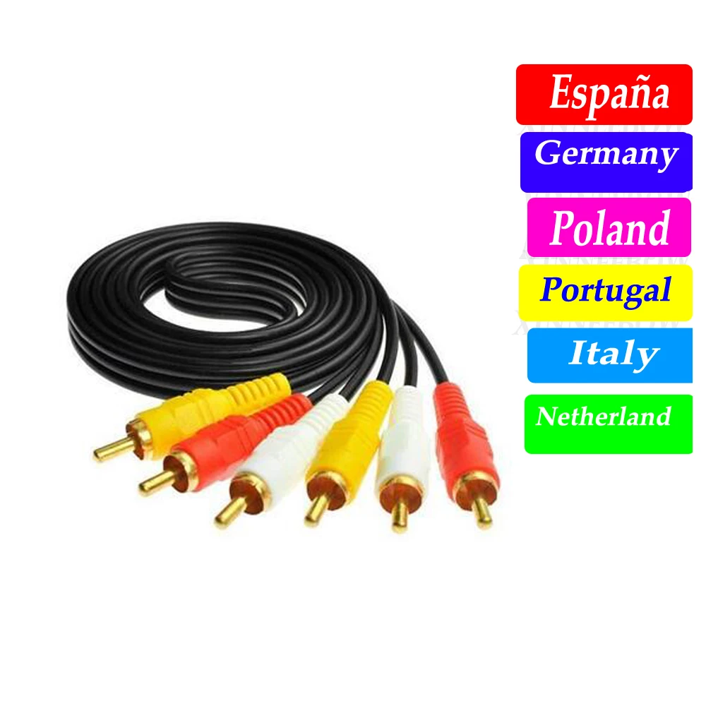 Европа Cline спутниковый ресивер Европа каналы DVB-S2 AV RCA кабели 6 Европа Cline Горячая Испания Германия Польша Португалия