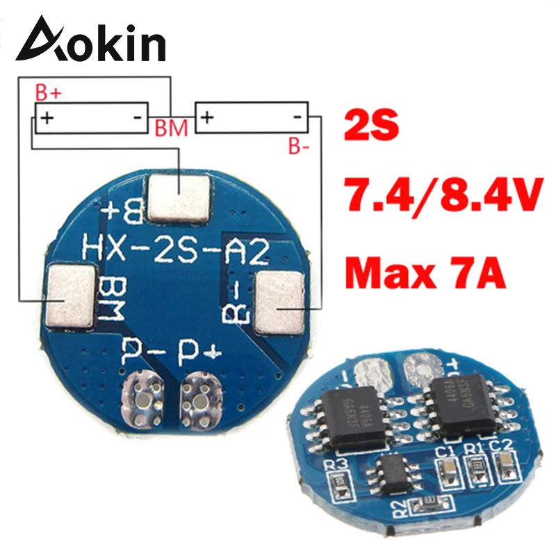 Aokin 2S 5A литий-ионная литиевая батарея 7,4 v 8,4 V 18650 Защитная плата для зарядного устройства bms pcm для литий-ионного аккумулятора Lipo Max 7A аксессуары