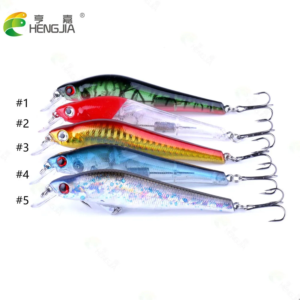 HENGJIA Jerkbait воблеры 5 видов цветов 10 см 11 г жесткая Приманка Minnow Crank рыболовные
