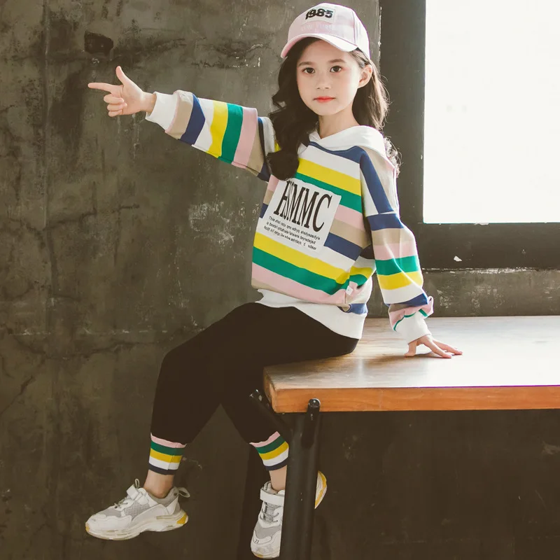 Keelorn/детская одежда весенне-весенние комплекты для девочек топ с длинными