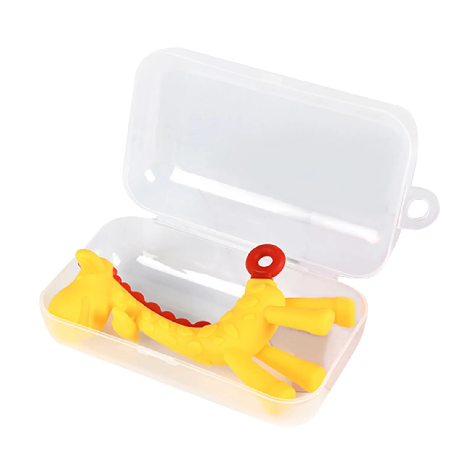 With Storage Case Training Cute Baby Teether Soft Silicone Pain Relief Chewing Toy Molar Stick Giraffe Shape Sore Gums Home | Мать и