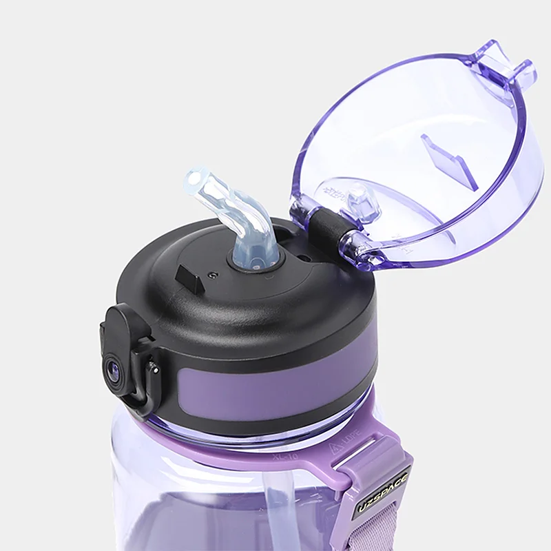 

UZSPACE Cute Water Bottle For School Kids Girls BPA Free Tritan Leak Proof Flip Top Lid Easy Clean Carry Handle