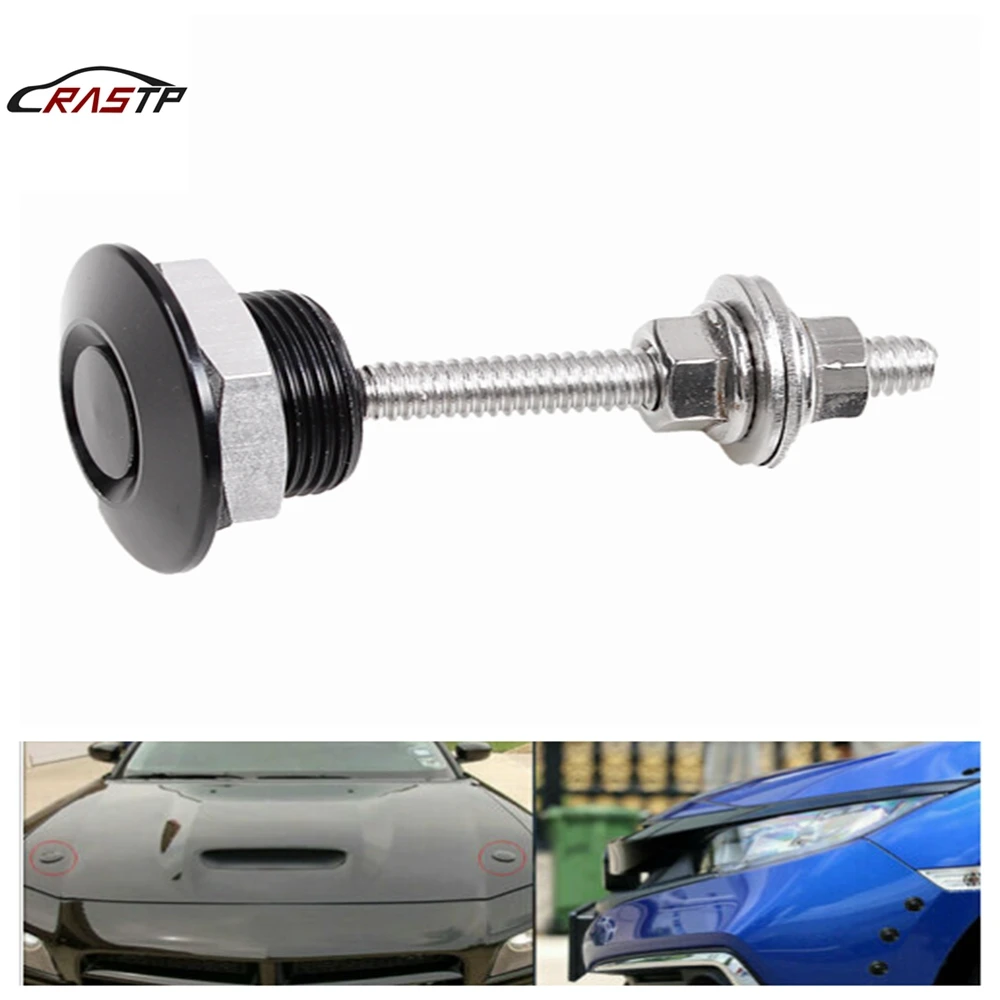 

RASTP-High Quailty Small Button Quick Release Hood Pin Lock Clip For Car Bumper Latch Kit RS-ENL012