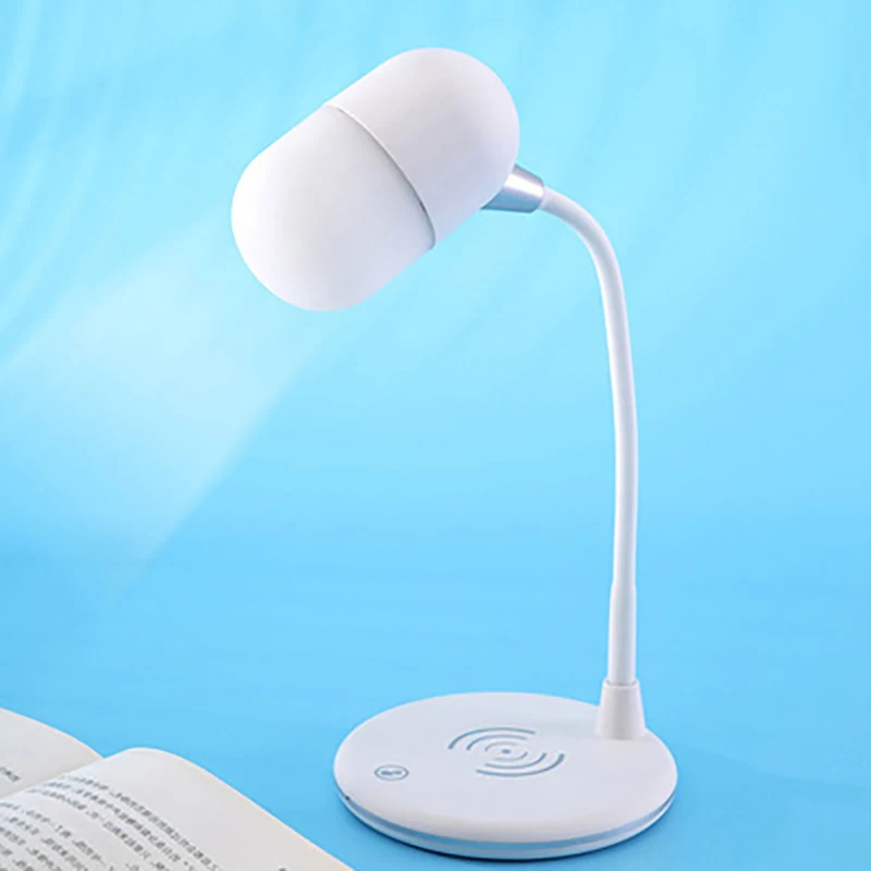 Настольная лампа 3 в 1 с беспроводным зарядным устройством Qi 5 Вт Bluetooth-динамик