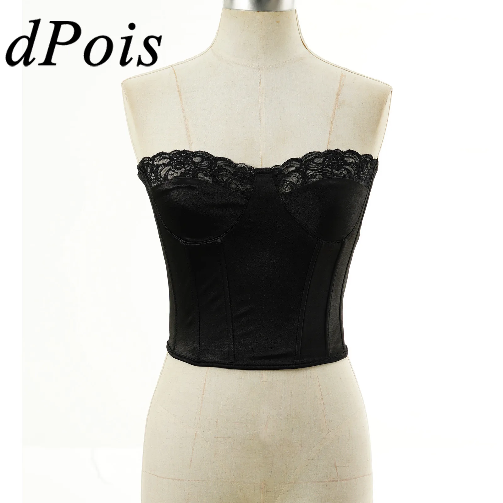 

Женские сексуальные кружевные майки, укороченные топы 2021, Модный женский Топ без бретелек, Бюстгальтер-бандо без бретелек, сексуальное нижн...