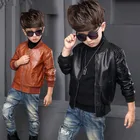 Весенняя детская одежда, одежда из искусственной кожи, куртки для мальчиков, зимняя детская Вельветовая одежда на молнии для мальчиков, пальто, одежда