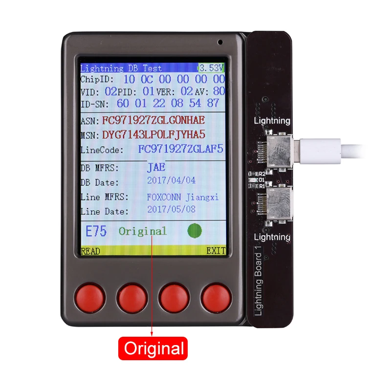 Тестер кабеля для передачи данных тестер аккумулятора iPhone XR XS MAX X 8 8P 7 7P 6 6S 5 4S iPad