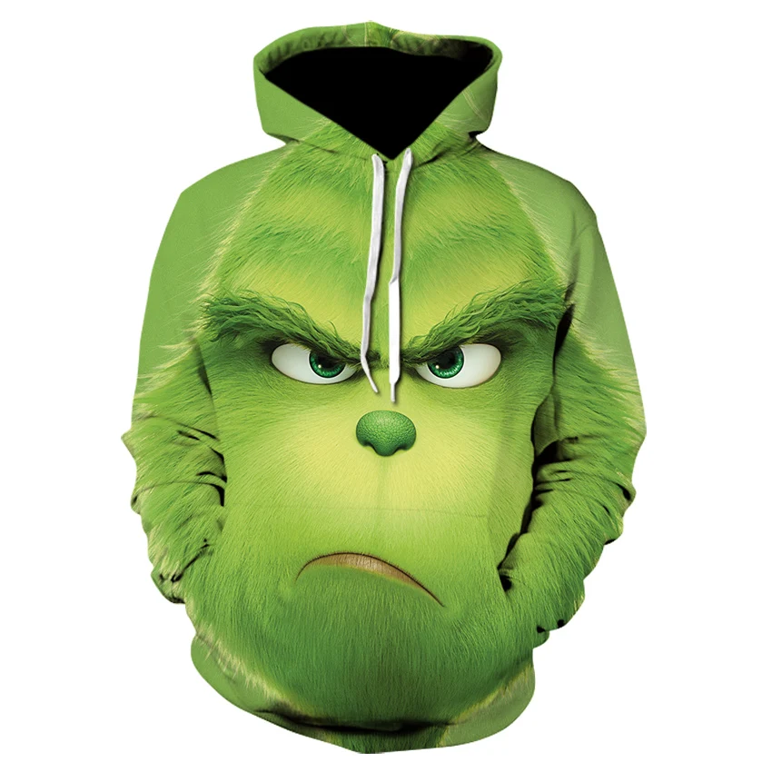 

Winter Grinch 3D Printing Sweatshirt Hoodie Men's and Women's Casual Fashion Sports All-match Funny Clothing Harajuku Style Hood