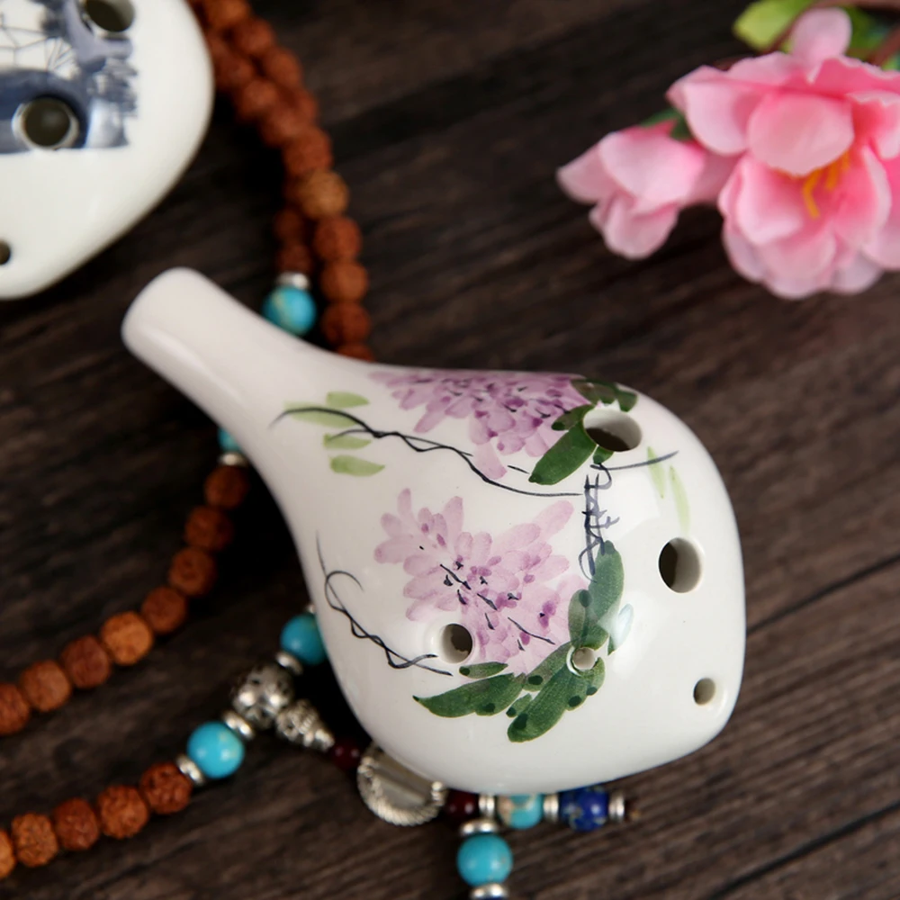 Керамический музыкальный инструмент с 6 отверстиями для любителей и учеников |