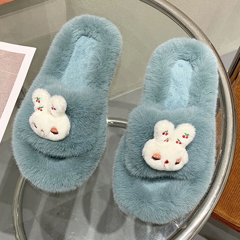 

Big Size Women Slippers Winter Furry Home Slides Female Plush Flip Flops Shoes Indoor Casual Shoes Ladies House Slippers
