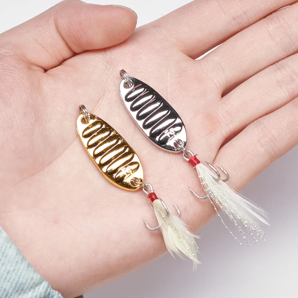 

5/7/10/15/20/25/30g New Fishing Lure Jig Jigging Spoon Metal Hard Bait Spoon Vib Wobbler Bait Bass Spoons Vibration Feather