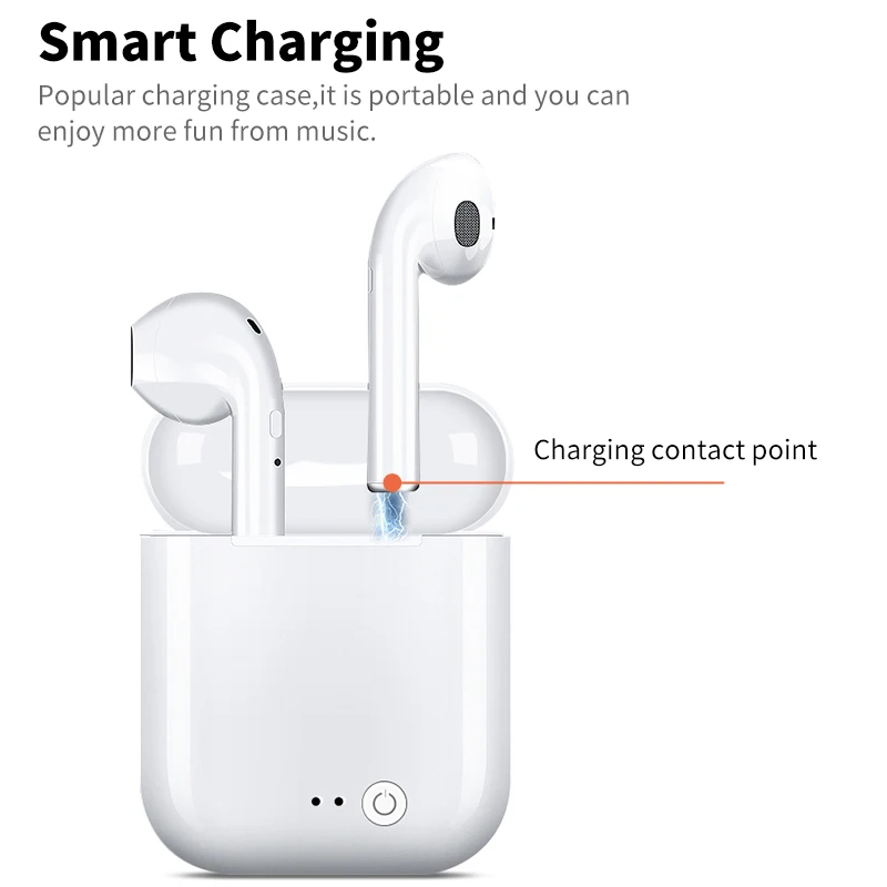 Bluetooth Earphone 5.0 for Smart Phone Mini Wireless Earbuds with Mic Charging Box Sport Headset Xiaomi Ipad Samsung Tab | Электроника