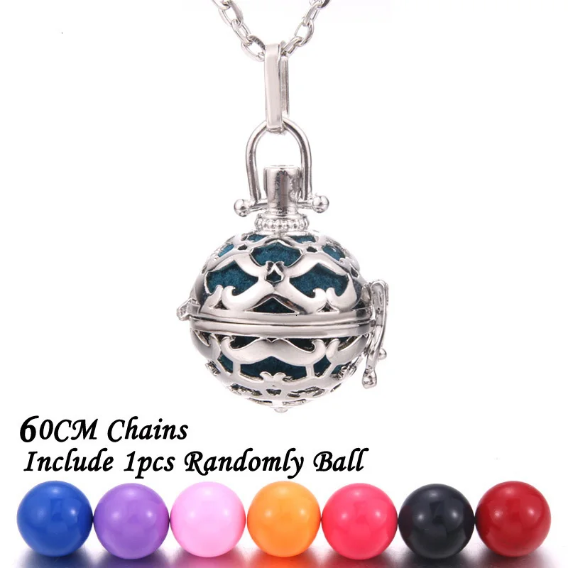 New Aromatherapy lockets Vintage silver Perfume Diffuser necklaces Aroma Essential Oils Pendant Necklace Pregnant woman necklace