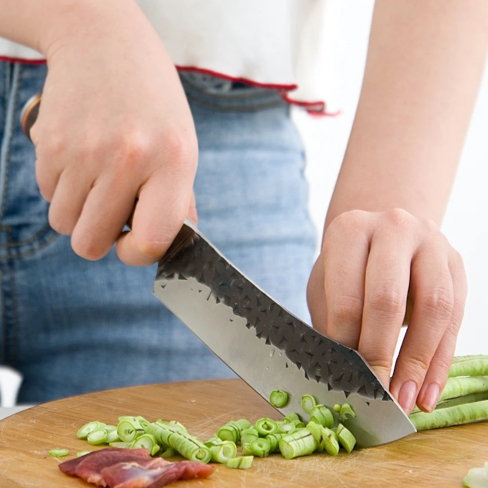 Stainless Steel Handmade Forged Kitchen Tool Butcher Chef Knife Slicing Cutting Sharp Blade Non-slip Accessory | Дом и сад
