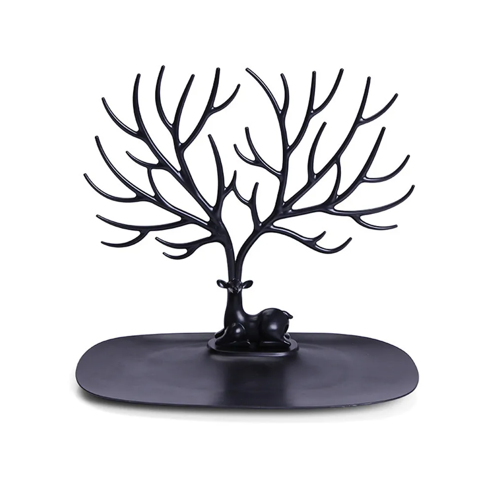 20# 1 Pcs Deer Earrings Necklace Ring Pendant Bracelet Jewelry Display Stand Tray Tree Storage Organizer Holder | Дом и сад