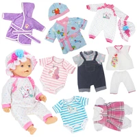 43 45cm newborn baby doll clothes rompers pants fit 17 18 inch toys girls and boys dolls accessories costume kids gift